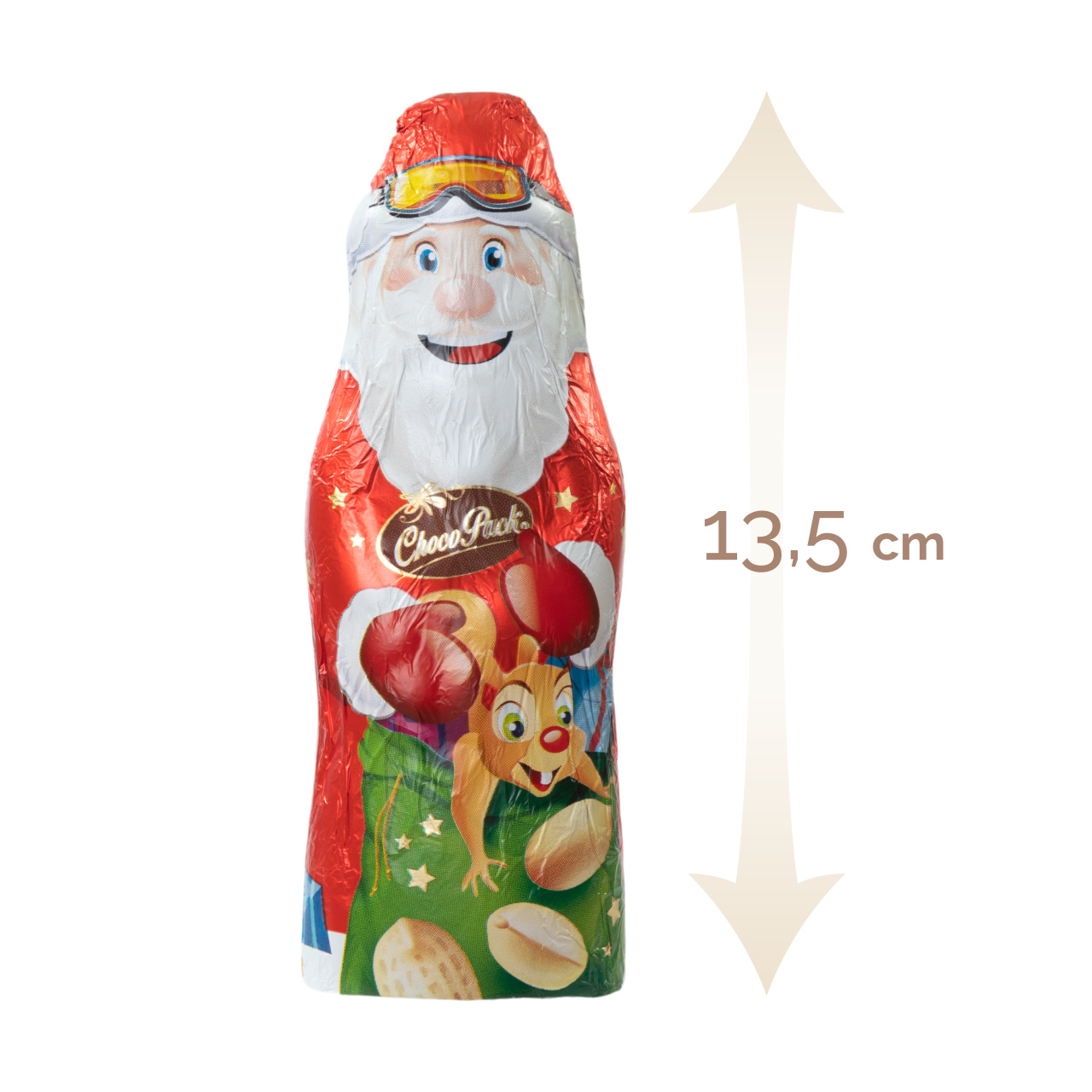 Figurină din ciocolată amăruie – Moș Crăciun, 13,5 cm, 50 g