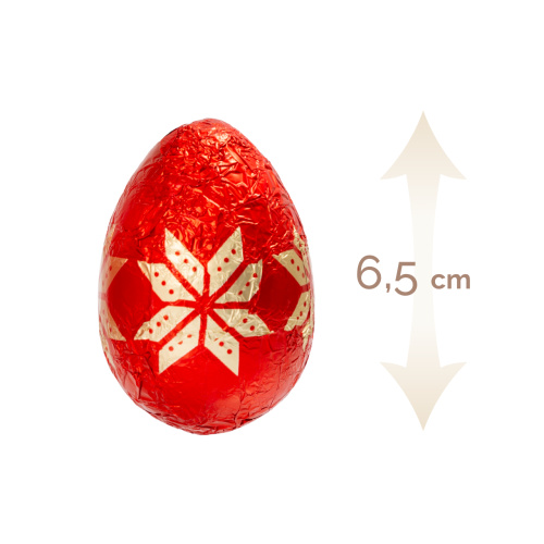 Set 6 figurine ouă din masă de cacao – „încondeiate”, 6,5 cm, 20 g