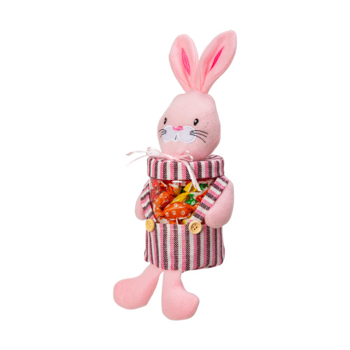 Pachet Paște iepuraș roz, cu bomboane tari, 300 g :: Roz