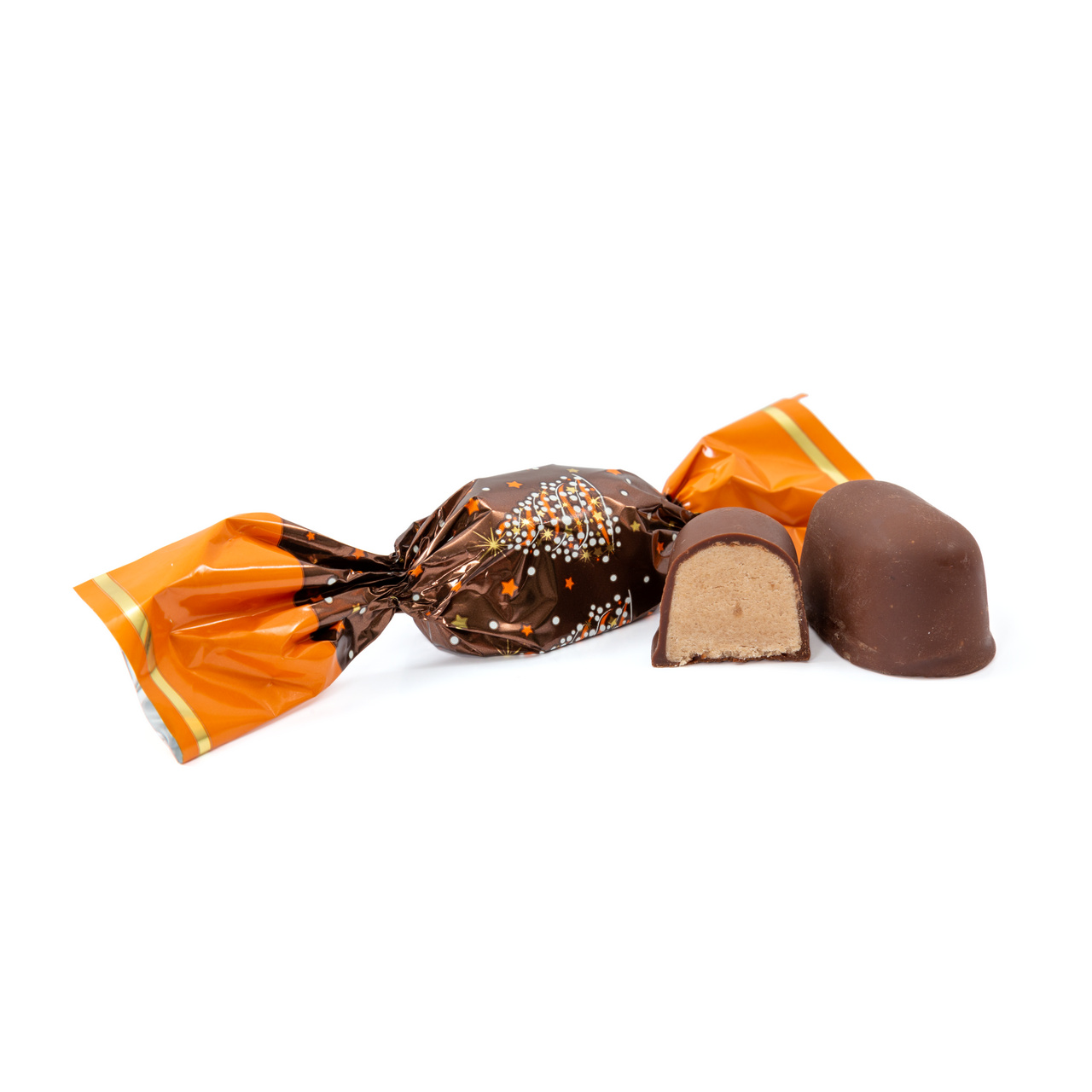 Bomboane de pom cu caramelă, învelite în ciocolată amăruie :: 3 kg