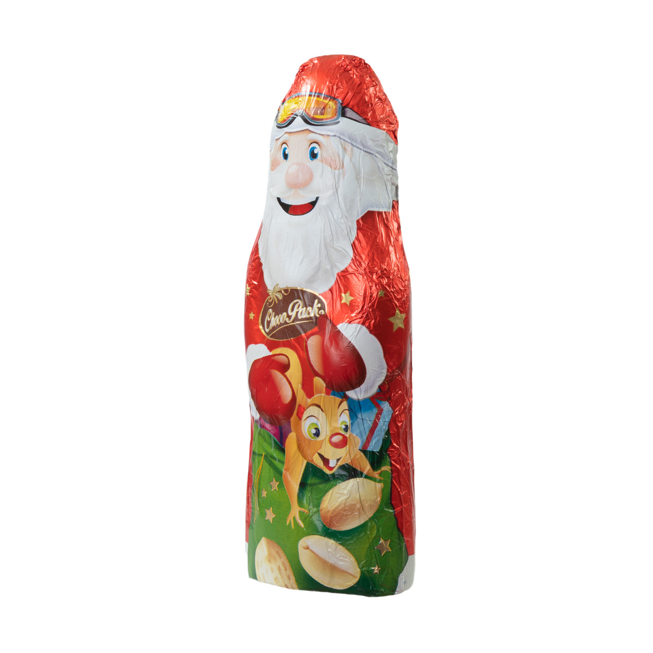 Figurină din masă de cacao cu arahide – Moș Crăciun, 13,5 cm, 55 g