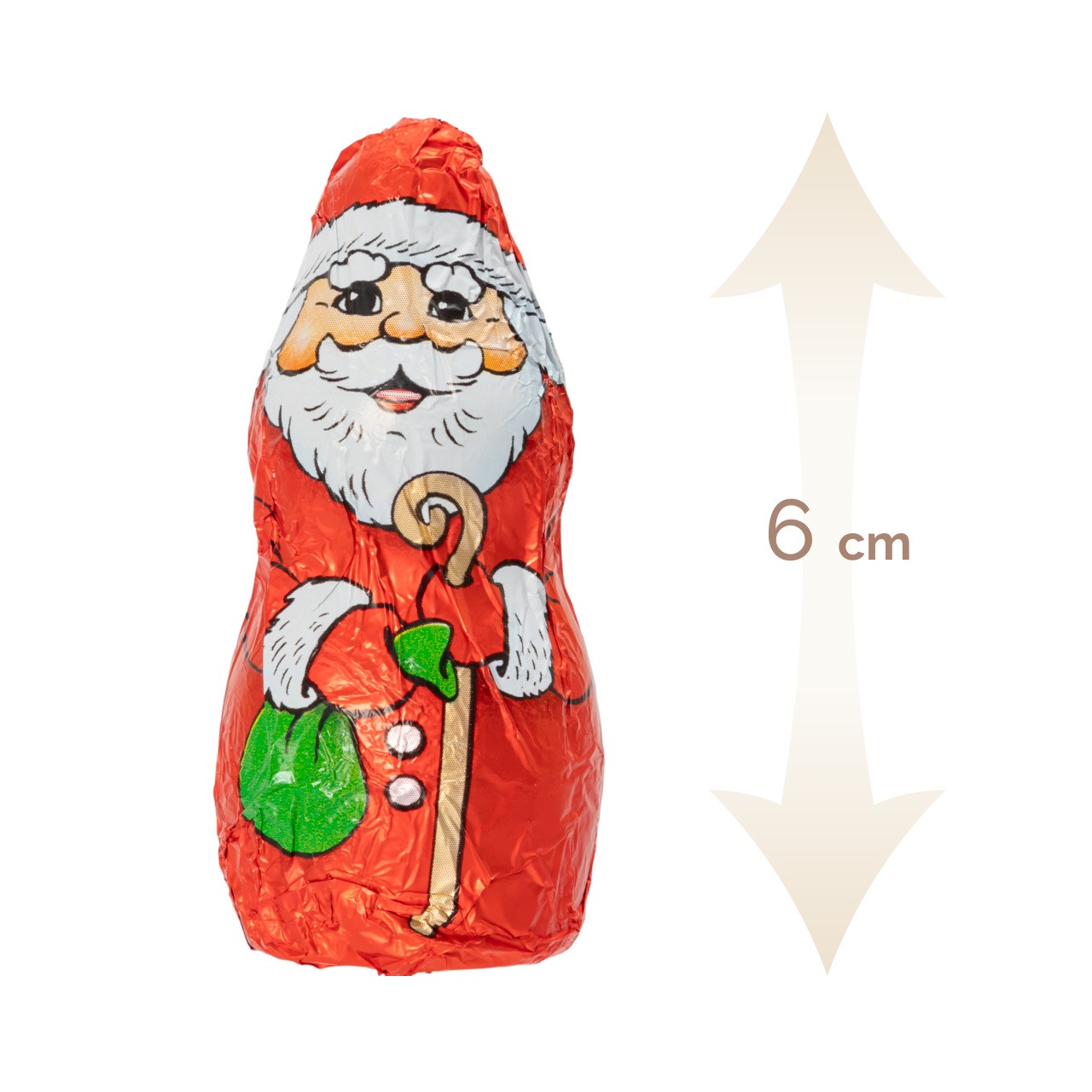 Set 6 figurine din masă de cacao, 6 cm, 10 g – om de zăpadă și Moș Crăciun