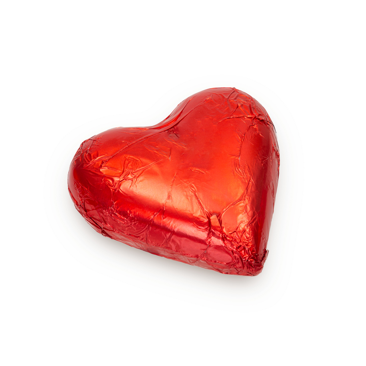Figurină inimă din masă de cacao – 6,5 × 6,5 cm, 30 g